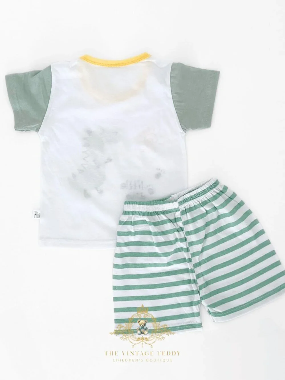 NWT Cute Boys Matching Set Kids T-shirt & Shorts 2-Piece Cotton Little Dino 5T
